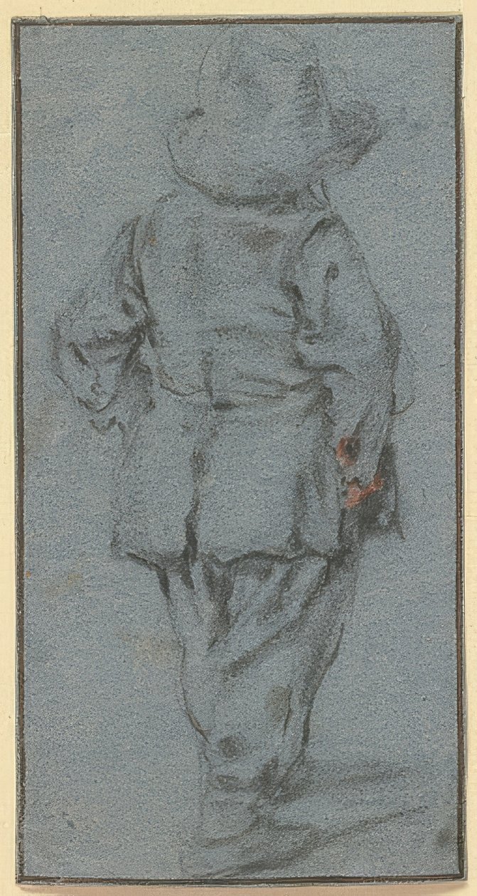 Staande jongen van achteren door Adriaen Jansz. van Ostade