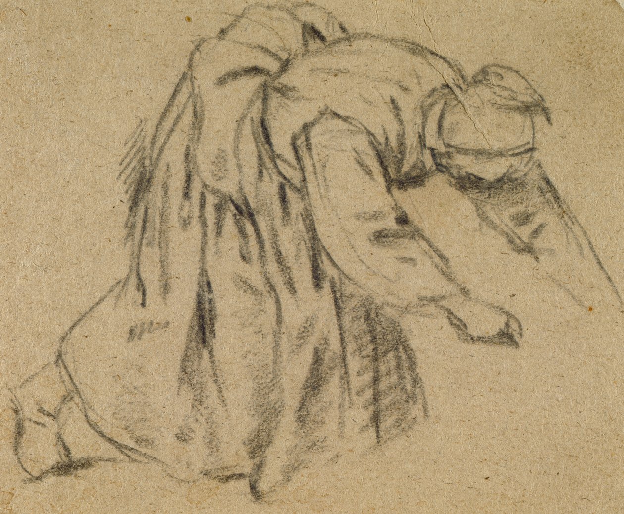 Vrouw die zich bukt, 1656 door Adriaen Jansz. van Ostade