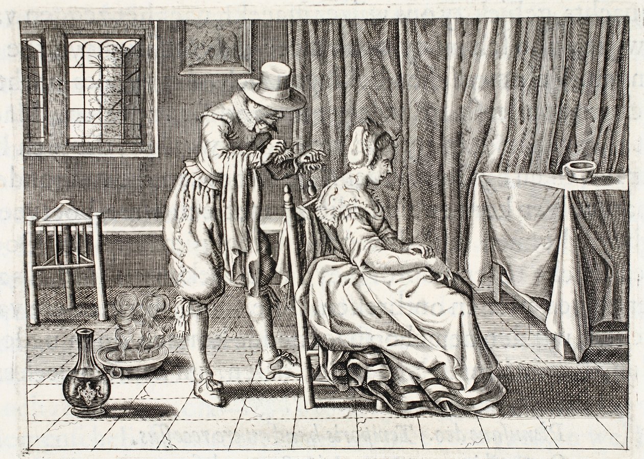 Toepassing van bloedzuigers, illustratie uit 