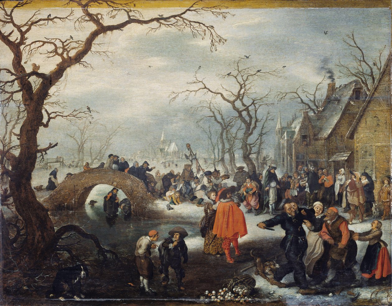 Vastenavond op het platteland door Adriaen Pietersz van de Venne