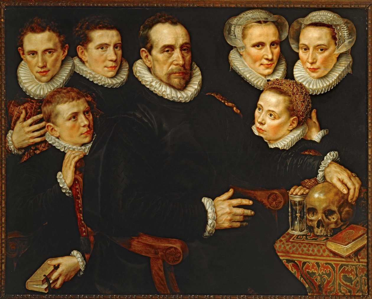 Portret van een familie ... door Adriaen Thomasz Key