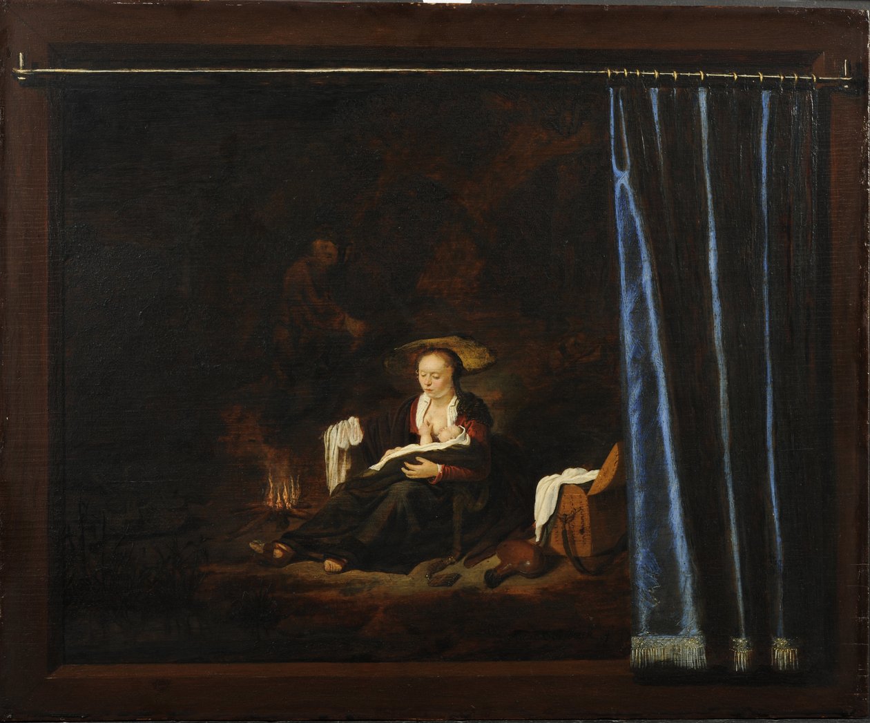 Rust op de vlucht naar Egypte door Adriaen van Gaesbeeck