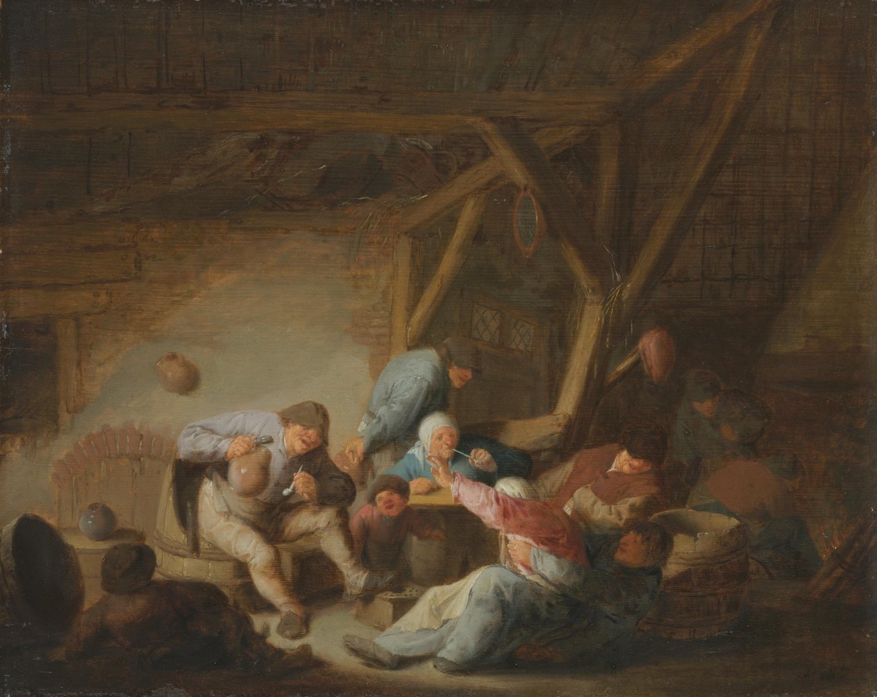 Boerenkamer door Adriaen van Ostade