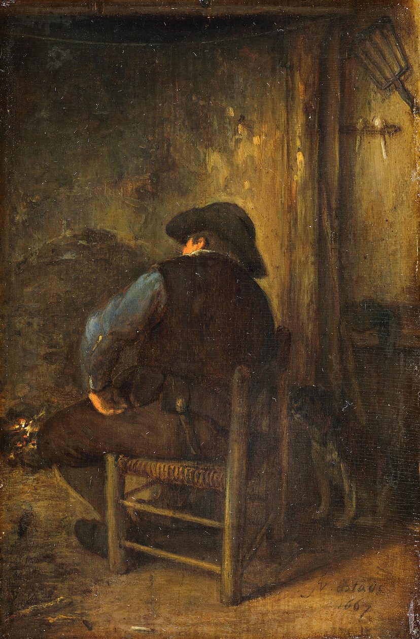 De roker door Adriaen van Ostade