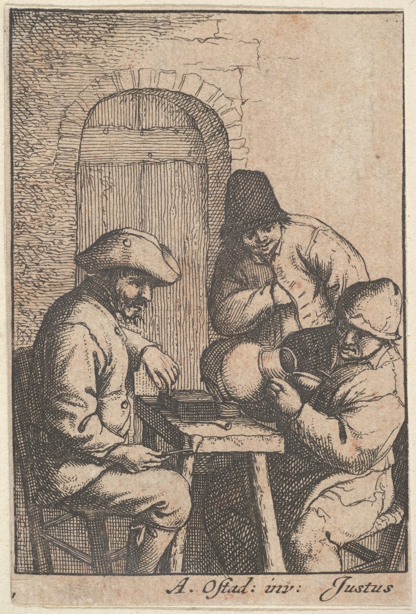 Lege kruik door Adriaen van Ostade