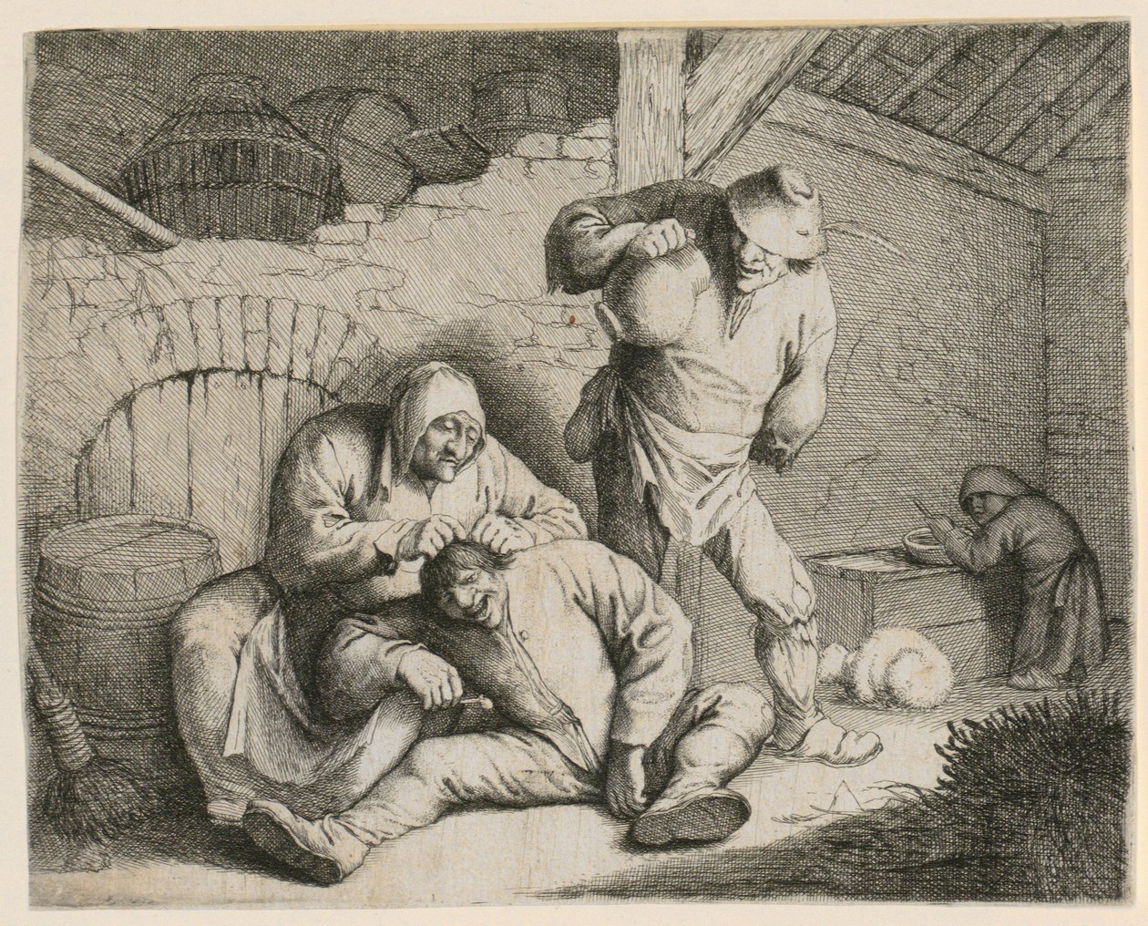 Ontluizen door Adriaen van Ostade