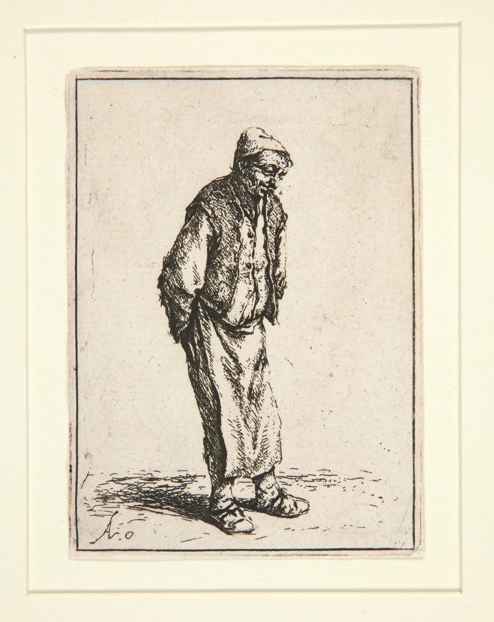 Boer met zijn Handen Achter zijn Rug door Adriaen van Ostade