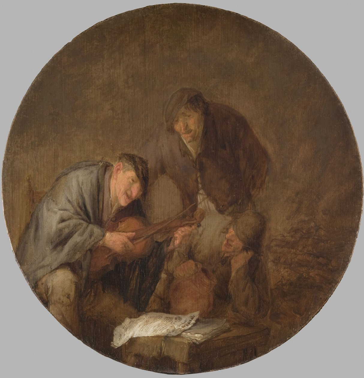 Boeren maken vrolijk door Adriaen van Ostade