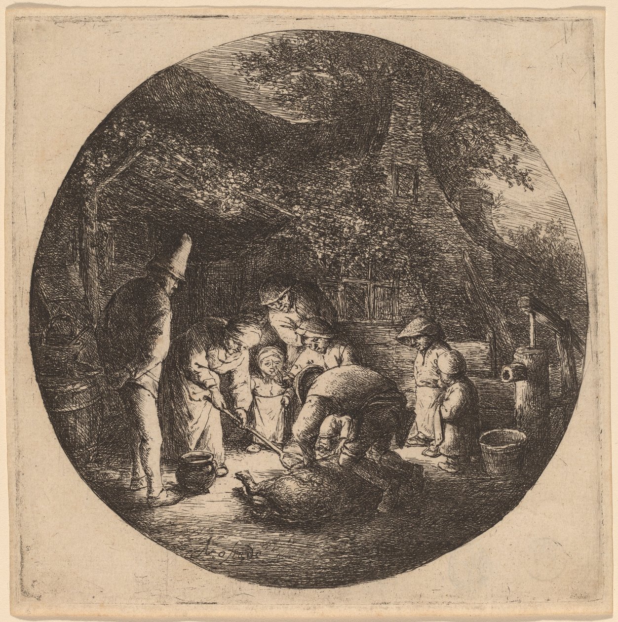 Varkensslachters door Adriaen van Ostade
