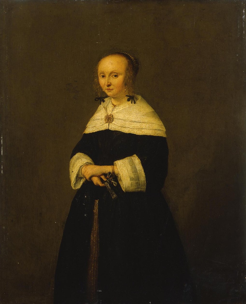 Portret van een vrouw door Adriaen van Ostade