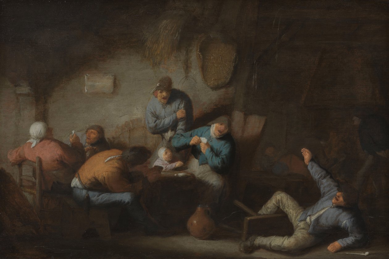 Tavernescène door Adriaen van Ostade