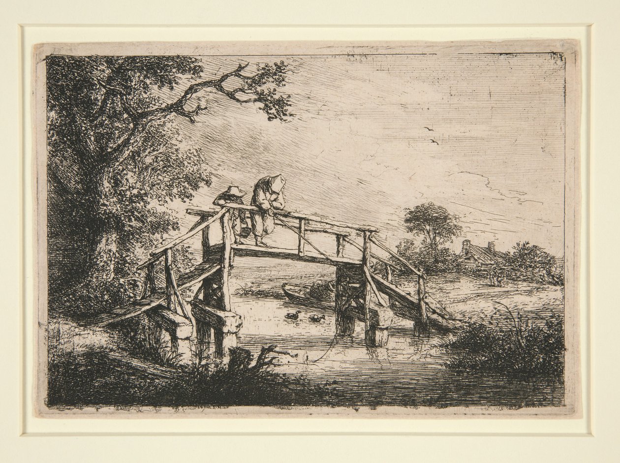 De hengelaars door Adriaen van Ostade