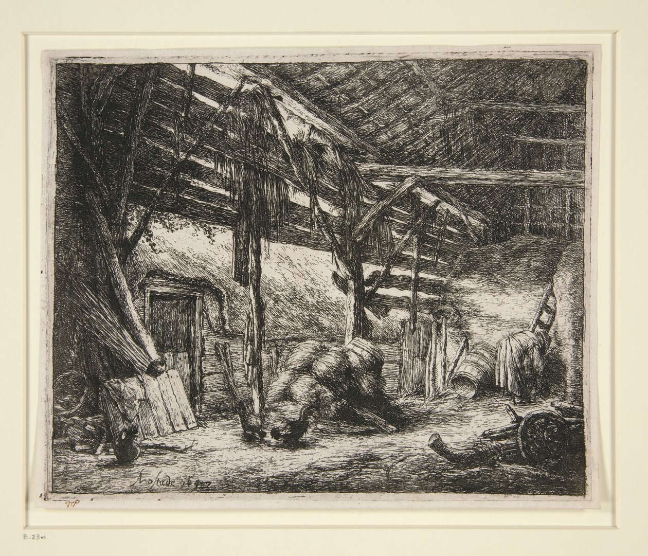 De schuur door Adriaen van Ostade
