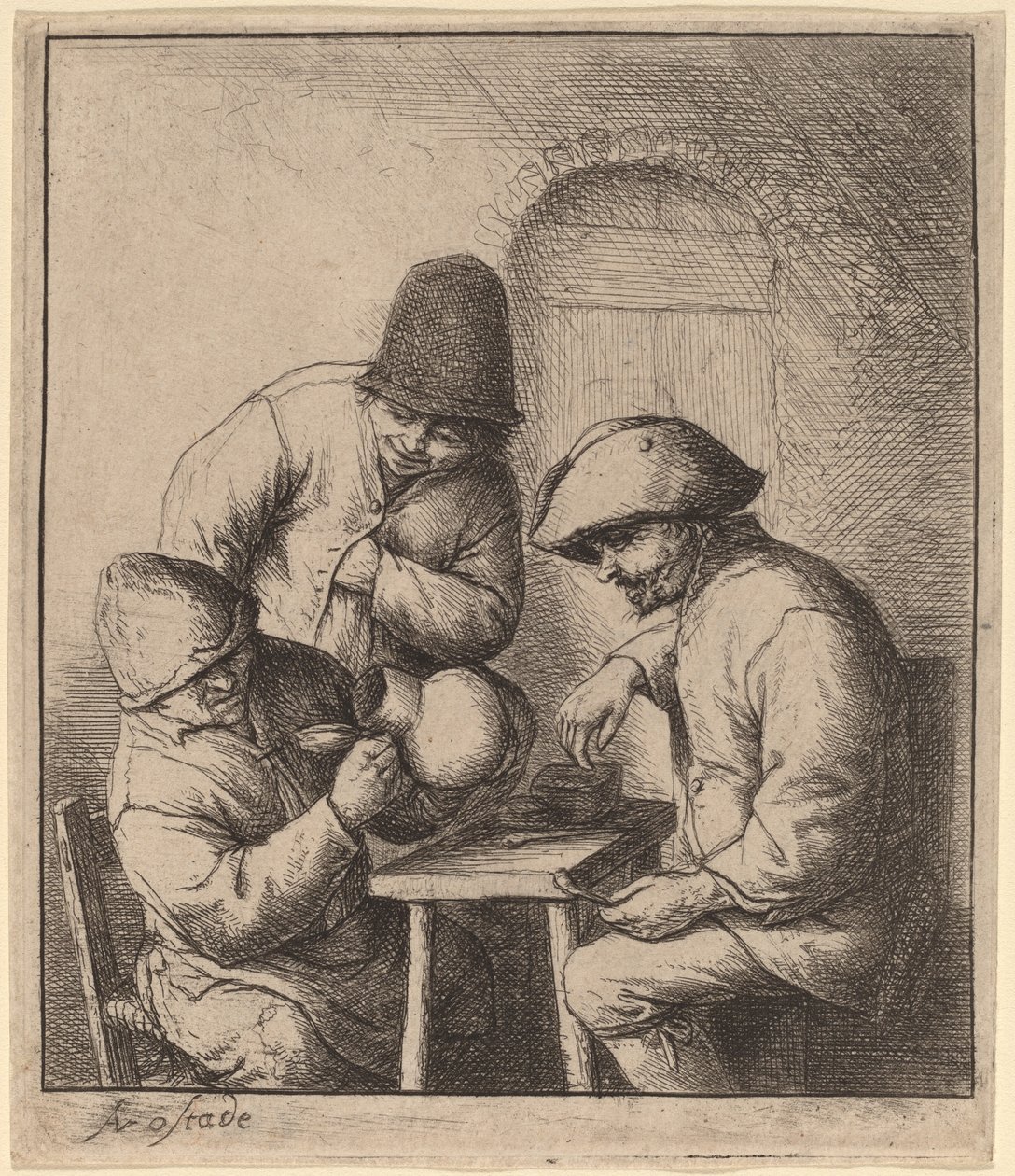 De lege kruik door Adriaen van Ostade