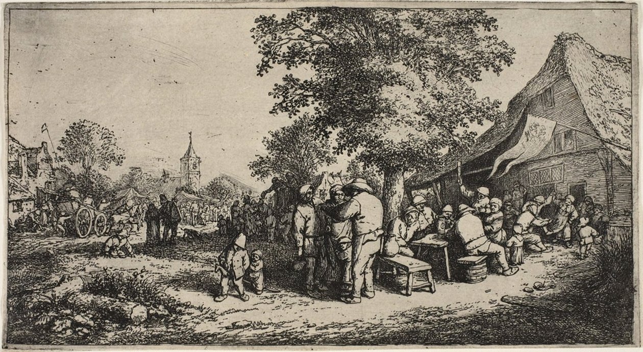 De kermis door Adriaen van Ostade