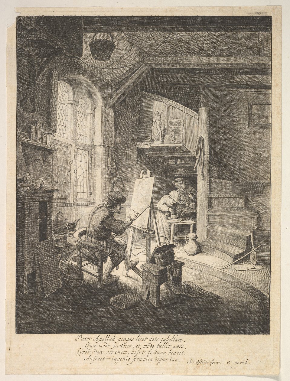 De schilder door Adriaen van Ostade
