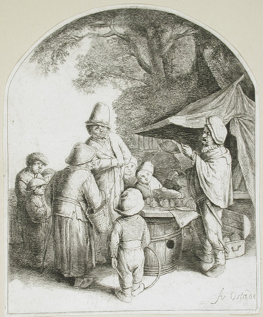 De kwakzalver door Adriaen van Ostade