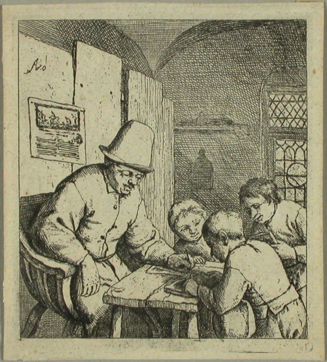 De schoolmeester door Adriaen van Ostade