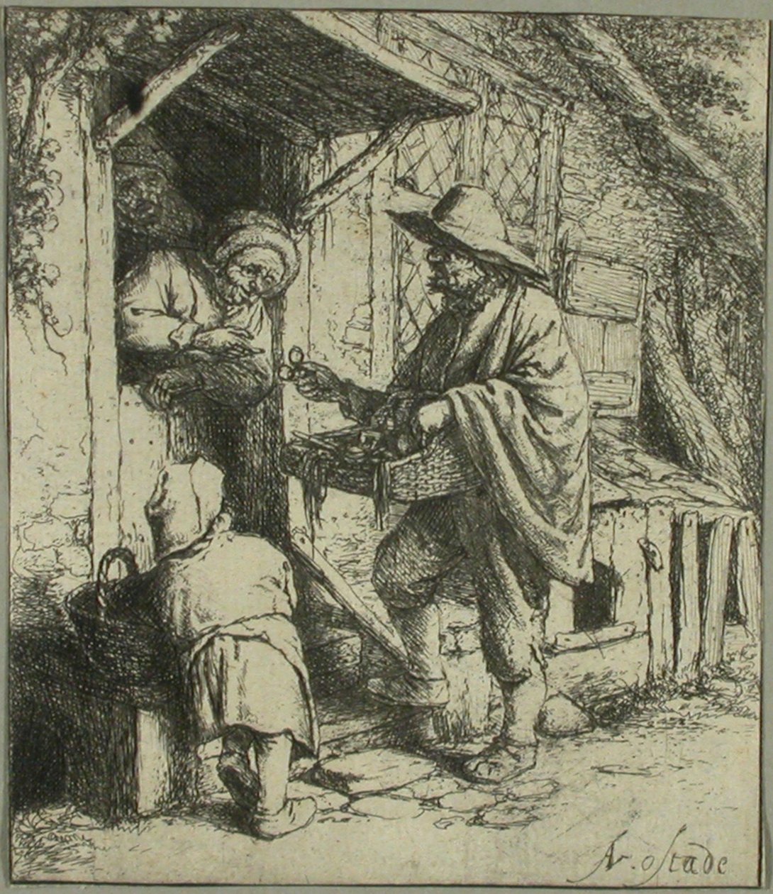 De brilverkoper door Adriaen van Ostade
