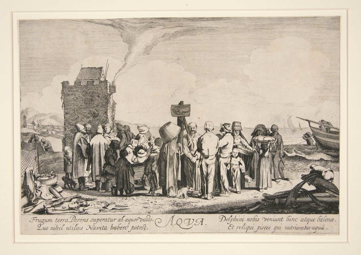 Aqua, uit de set van De vier elementen door Adriaen van de Velde
