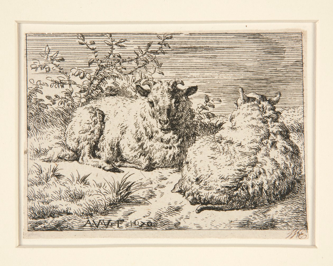 Les Deux Moutons (De Twee Schapen) door Adriaen van de Velde