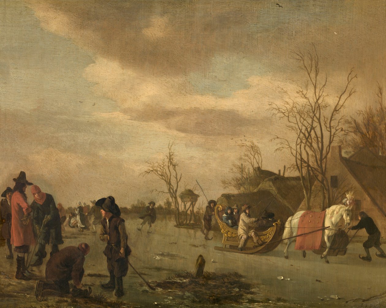 Winterpret door Adriaen van de Velde