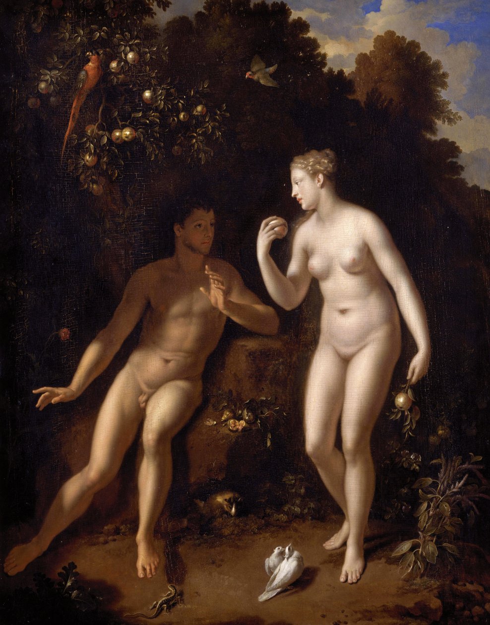 Frans: Adam et Ève près de l