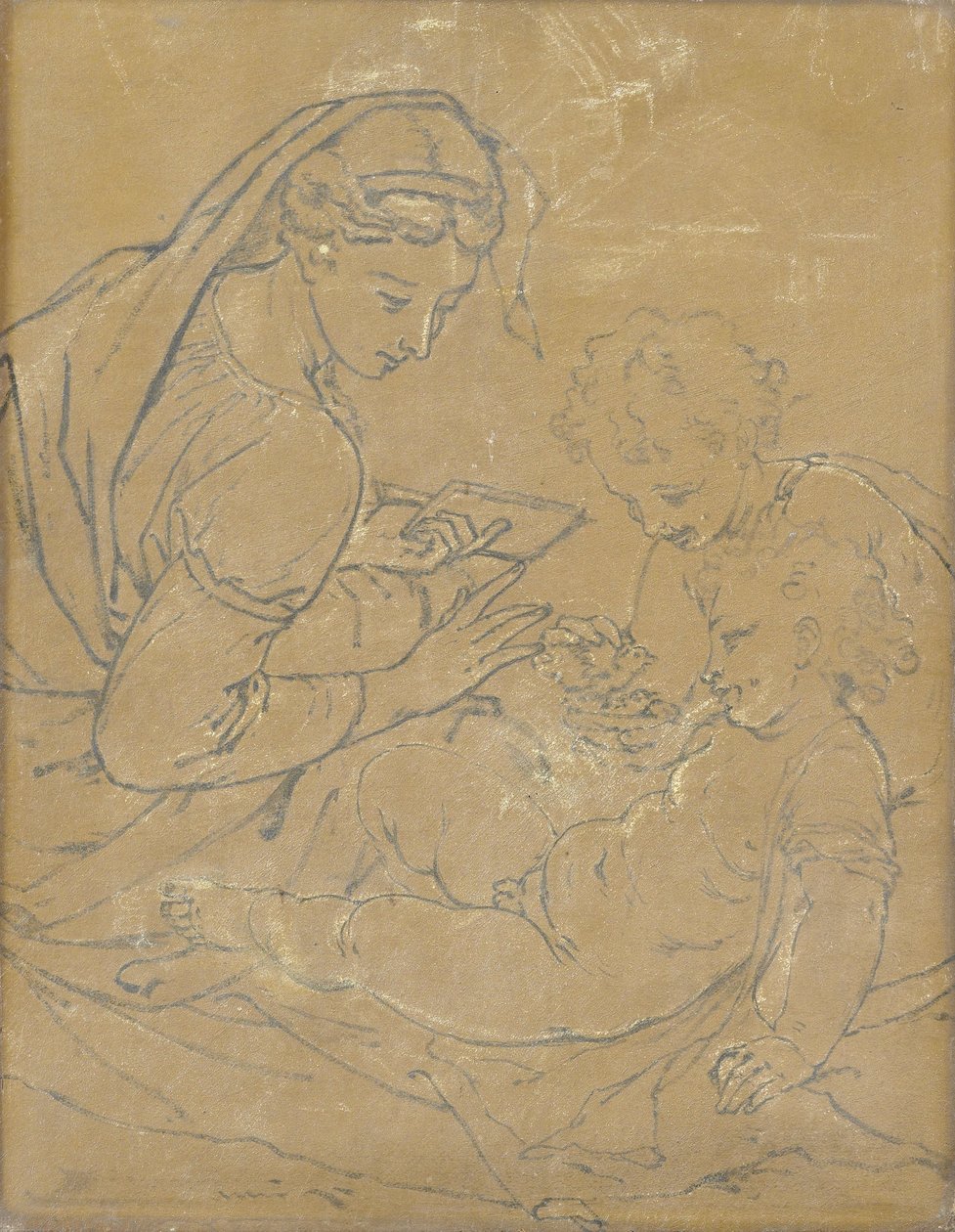 Madonna en Kind met St. Johannes door Adriaen van der Werff