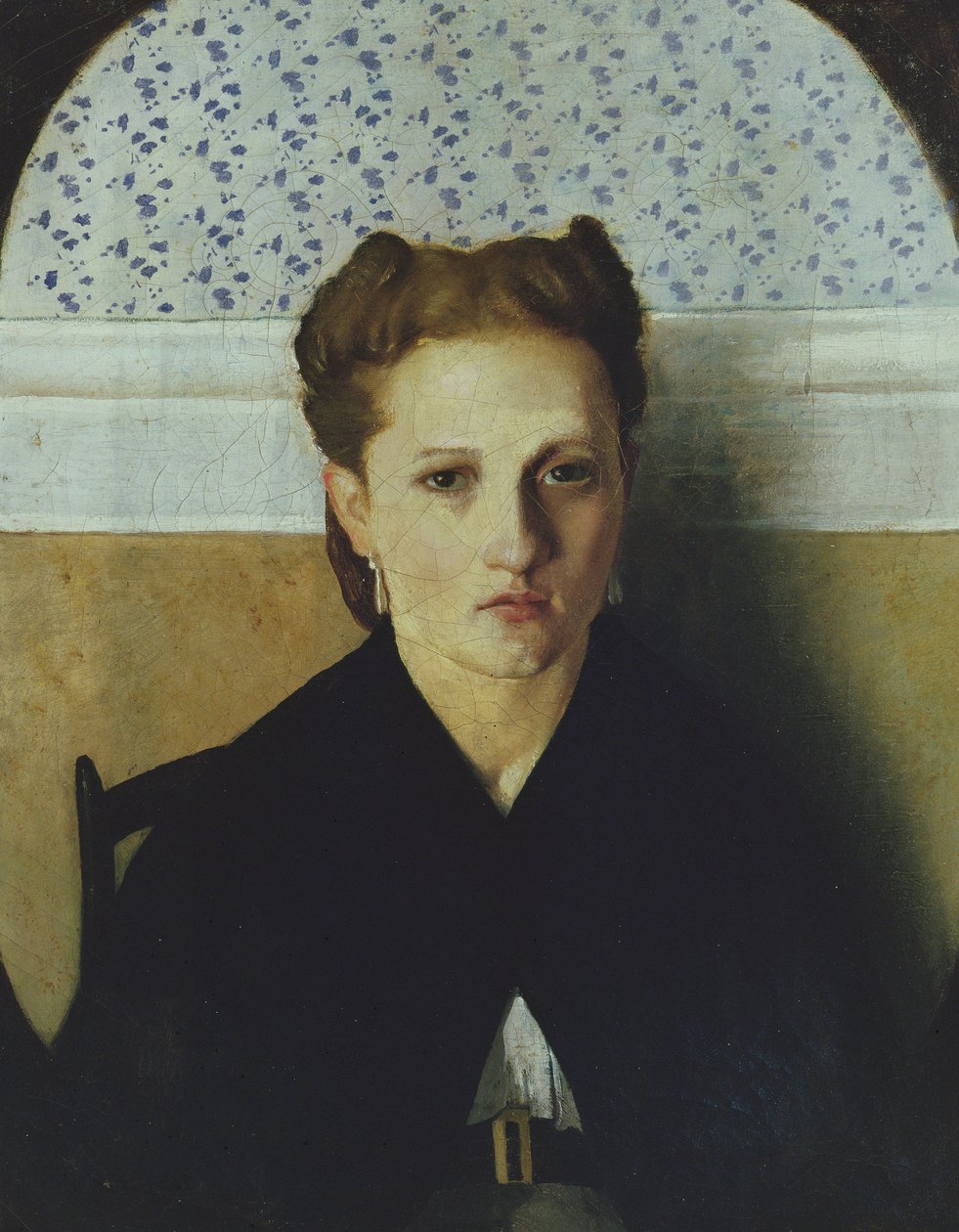 Portret van de vrouw van de kunstenaar door Adriano Cecioni
