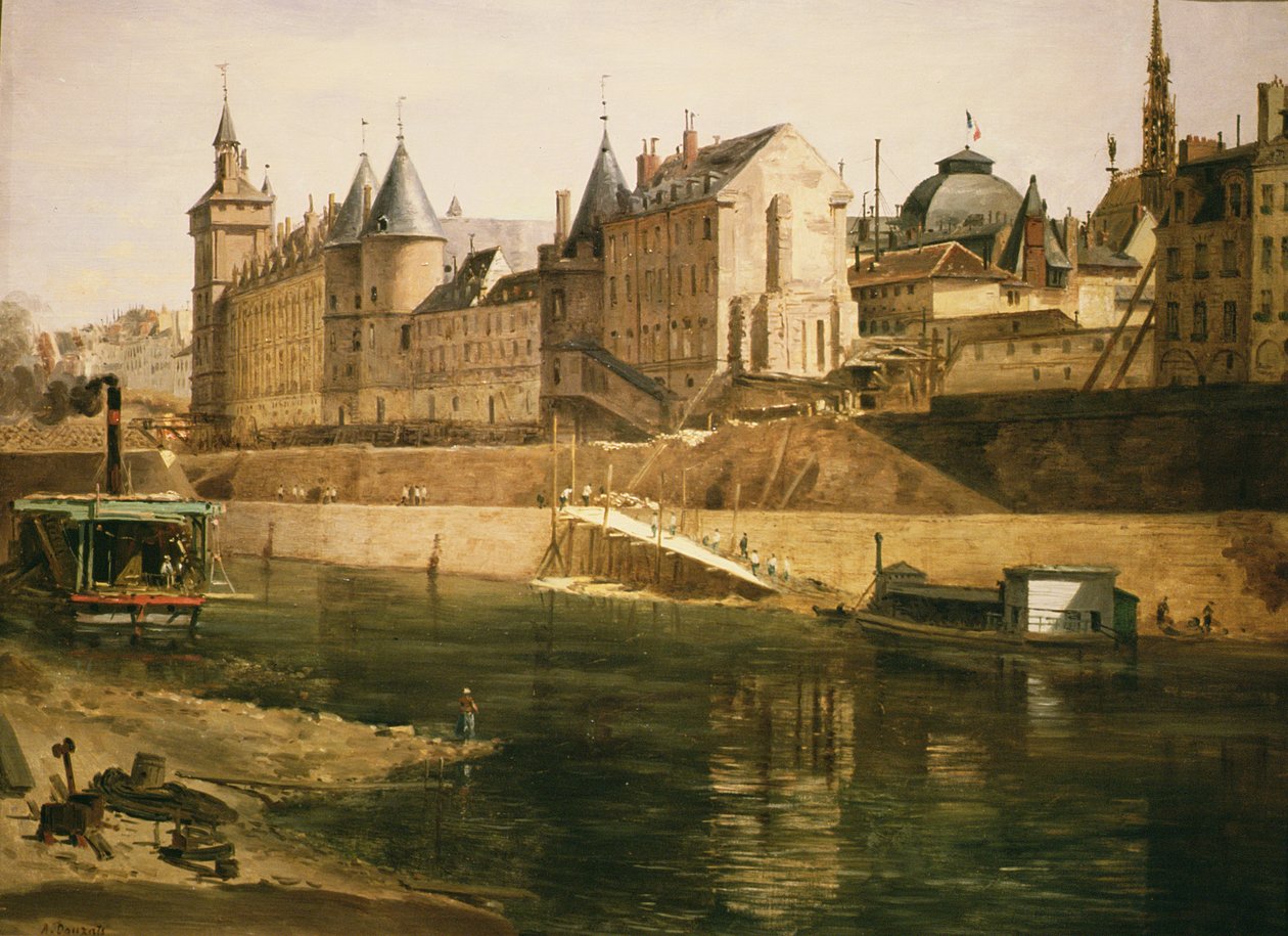 Het Palais de Justice, de Conciergerie en de Tour de l