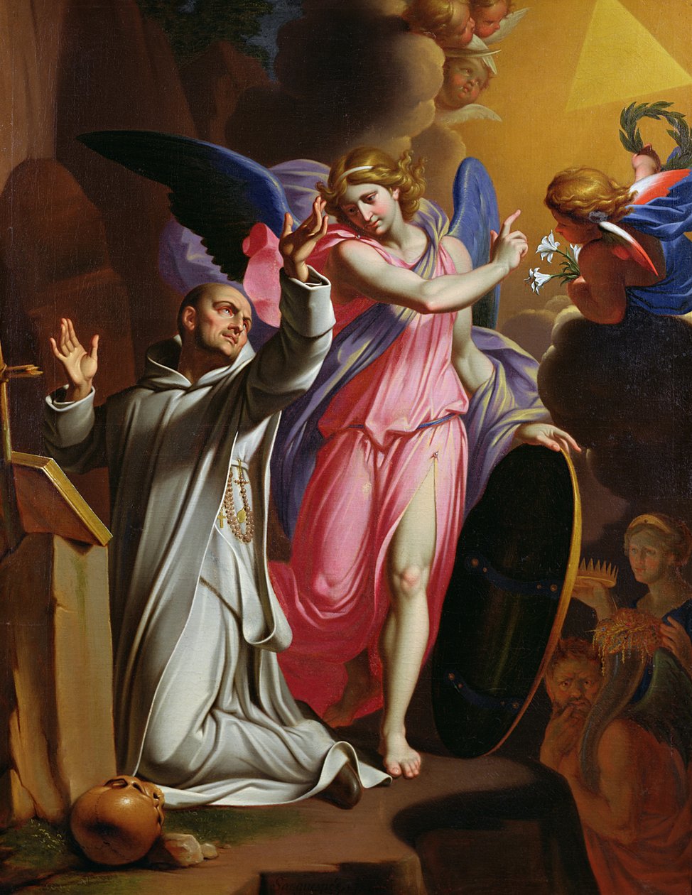 St. Bruno in gebed, 1671 door Adrien Sacquespee