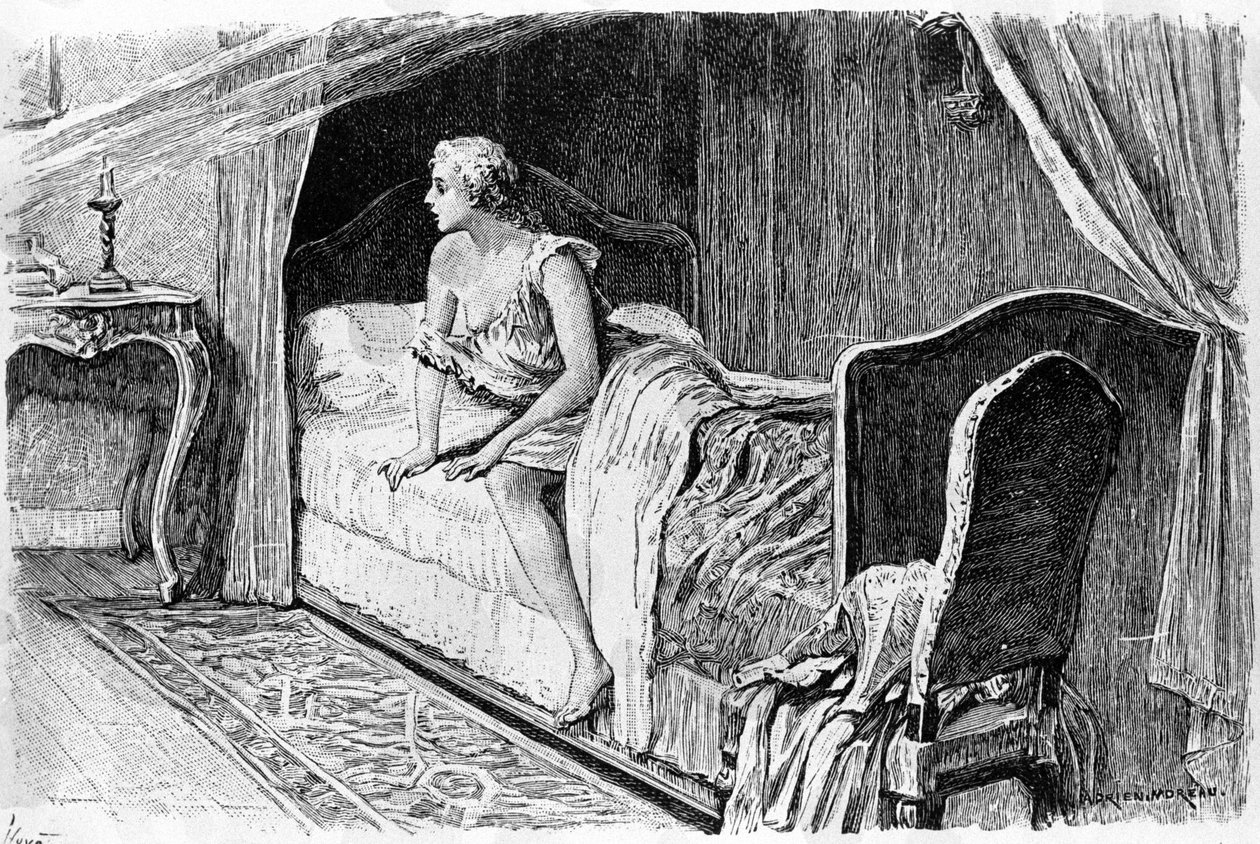 Gravure door Adrien Moreau (1843-1906) ter illustratie van 