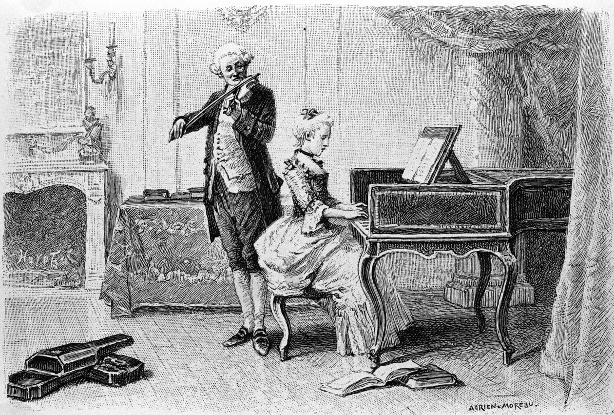 Gravure door Adrien Moreau (1843-1906) ter illustratie van 