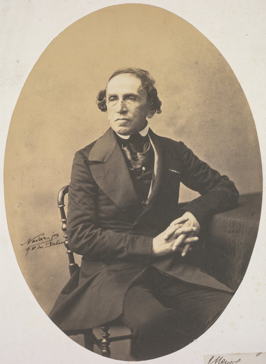 Portret van Giacomo Meyerbeer door Adrien Tournachon