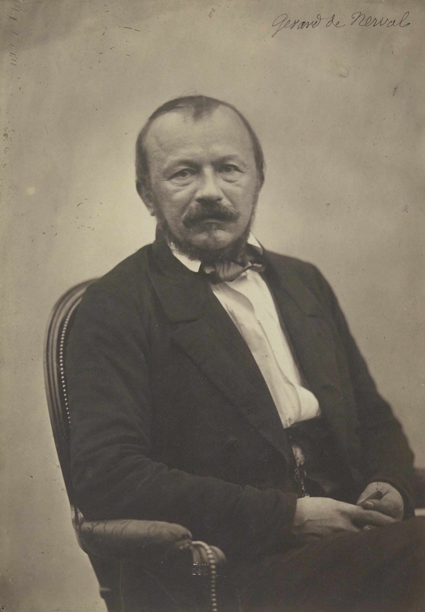 Portret van Gérard de Nerval 1808-1855, 1854 door Adrien Tournachon
