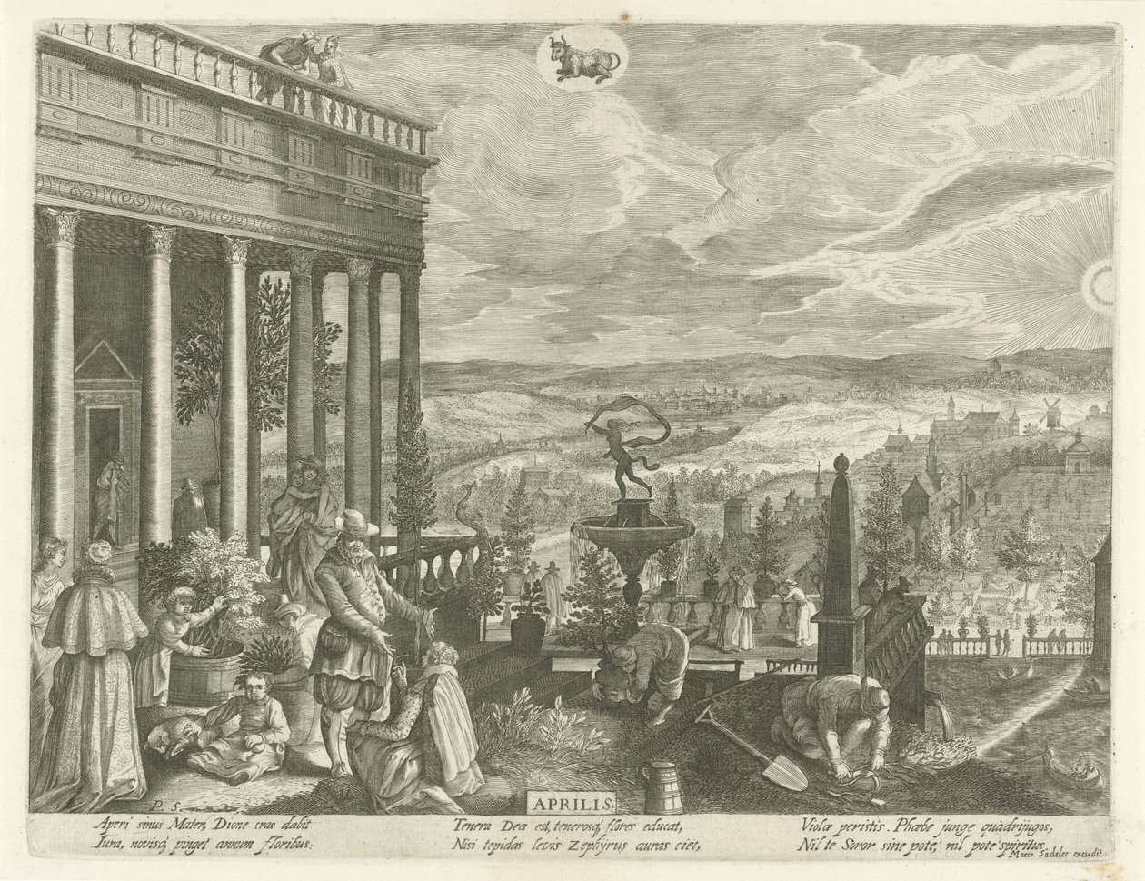 April door Egidius  Sadeler (II)