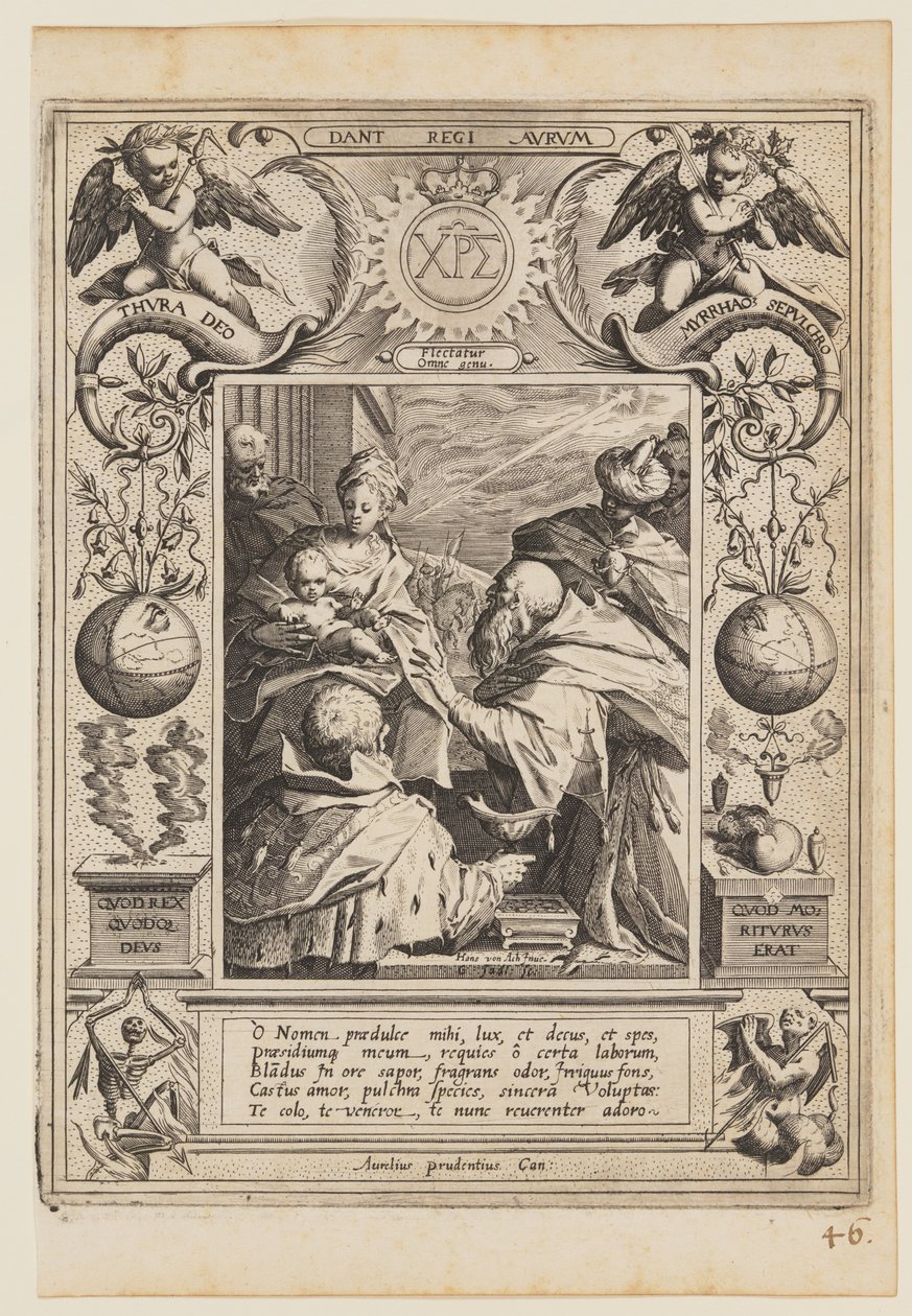 Aanbidding van de Wijzen door Aegidius Sadeler II