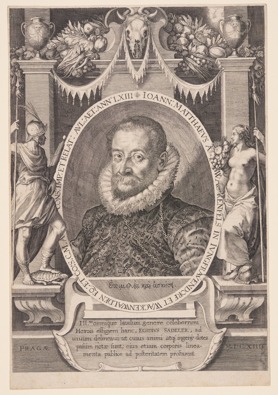 Johannes Matthaeus Wacker von Wackenfels, diplomaat door Aegidius Sadeler II