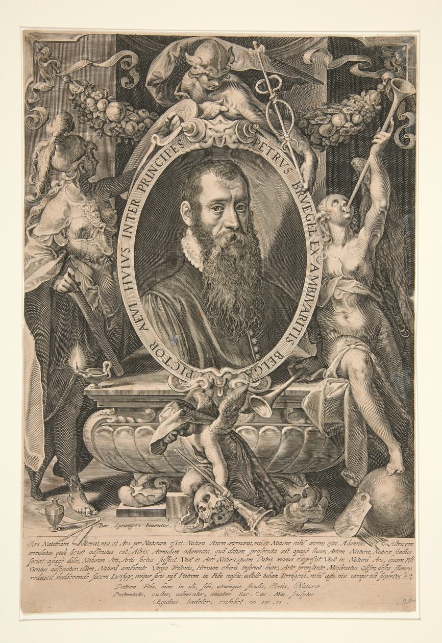 Portret van Peter Brueghel de Jongere door Aegidius Sadeler II