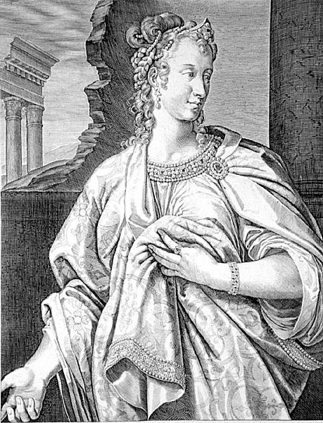 Aelia Petina vrouw van Claudius door Aegidius Sadeler or Saedeler