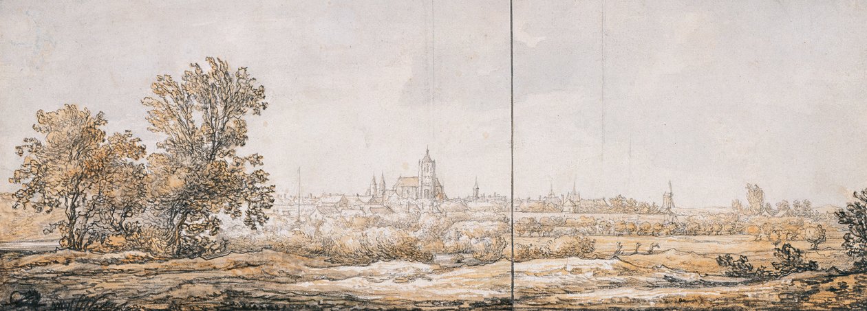 Uitzicht op Arnhem vanuit het zuiden door Aelbert Cuyp