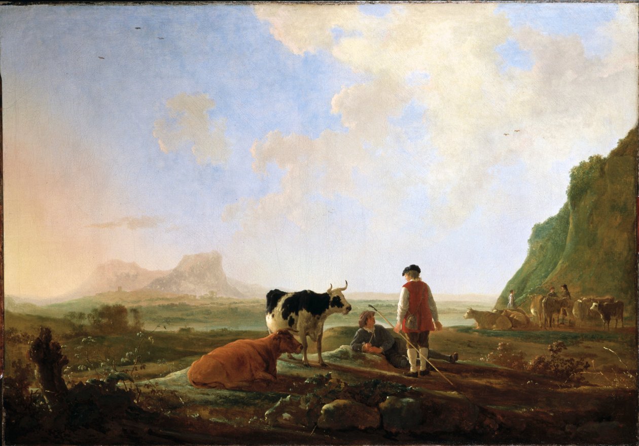 Herders met Koeien door Aelbert Cuyp