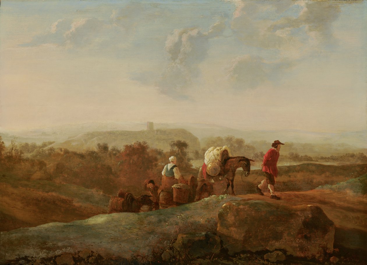 Migrerende boeren in een zuidelijk landschap door Aelbert Cuyp