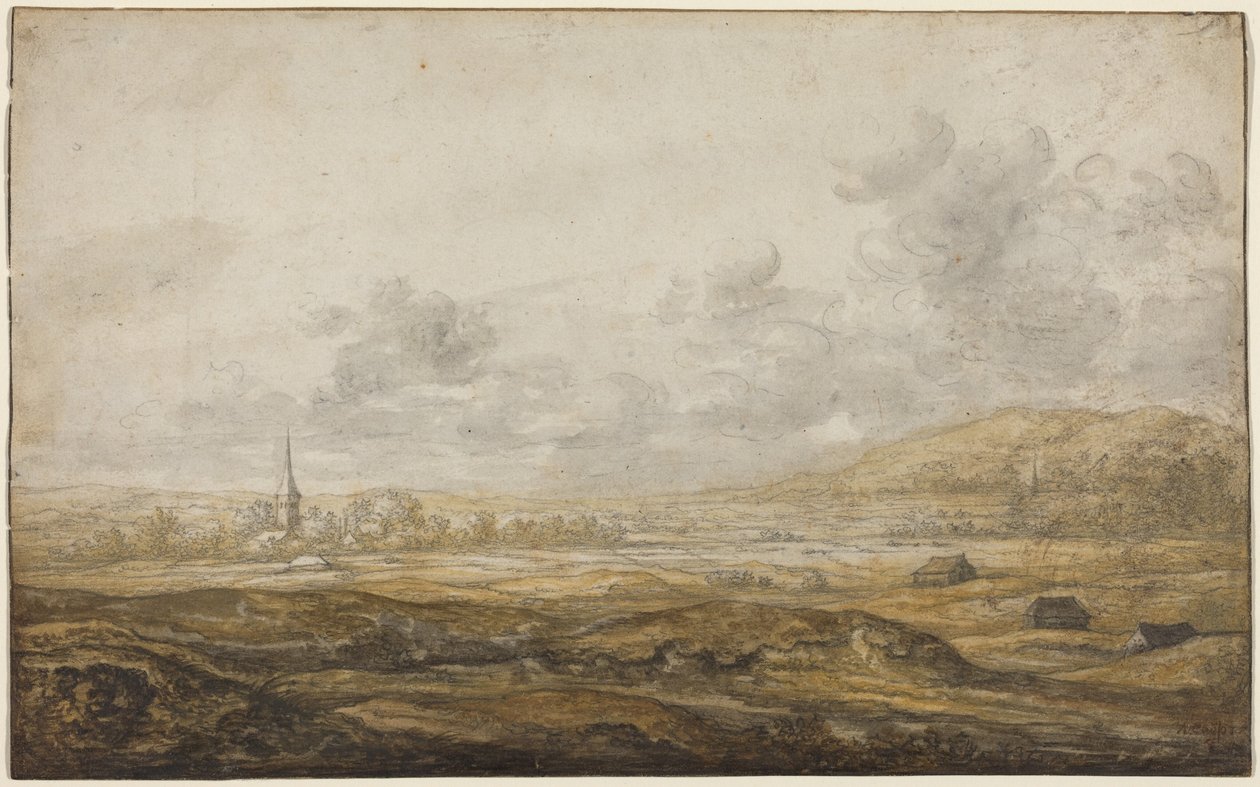 Panoramisch landschap langs de Rijn door Aelbert Cuyp