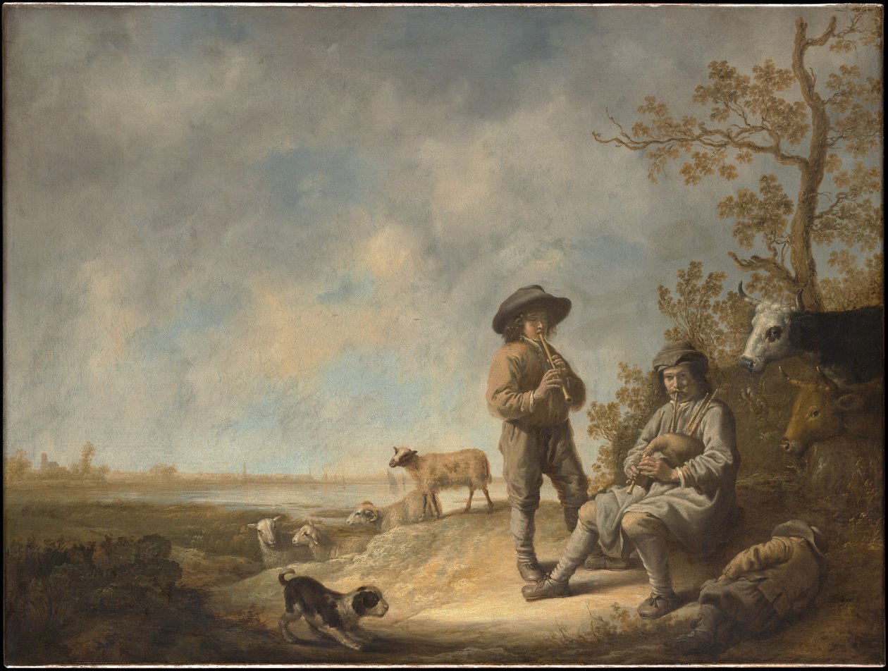 Fluitspelende herders door Aelbert Cuyp