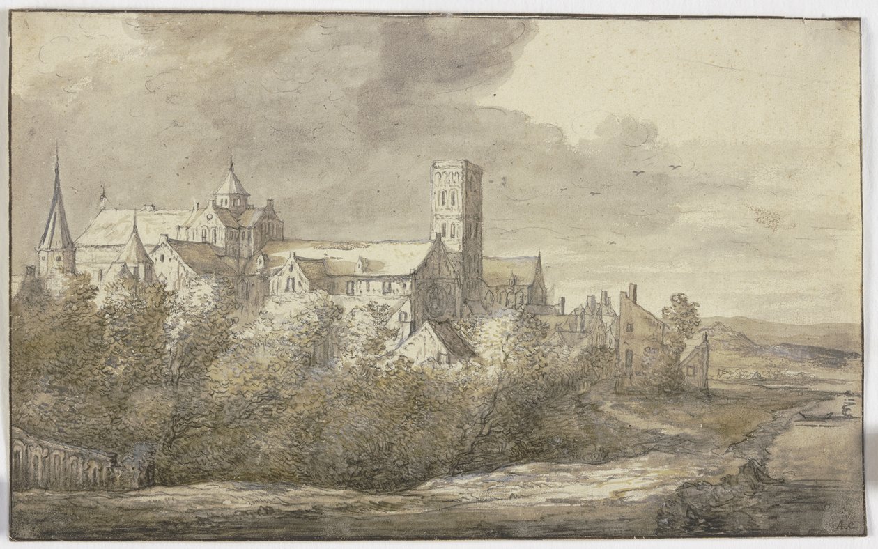 De Sint-Mariakerk in Utrecht door Aelbert Cuyp