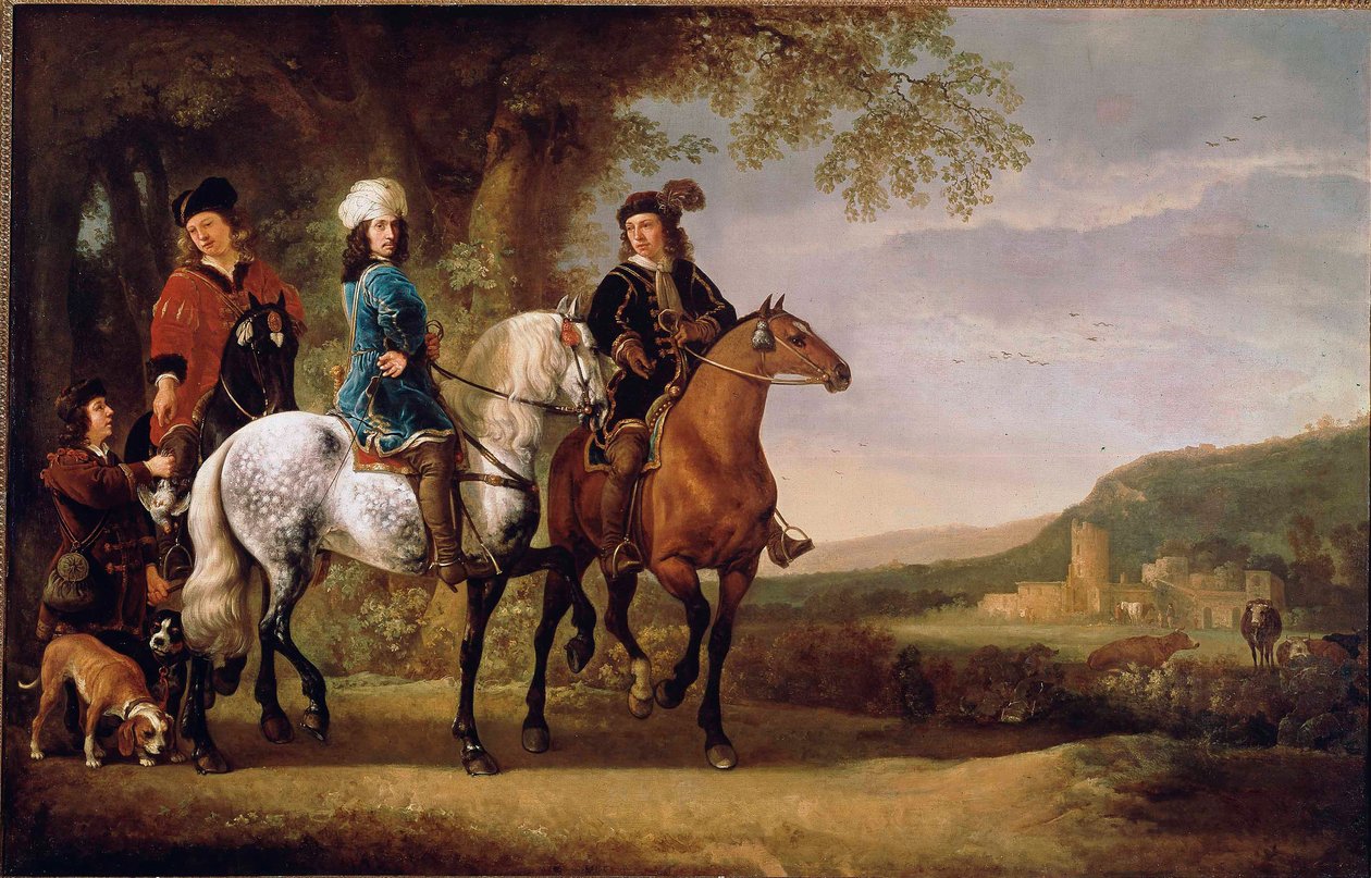 De Nederlandse edelen te paard door Aelbert Cuyp