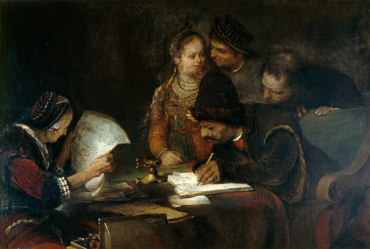 Het Huwelijkscontract, c.1670 door Aert de Gelder