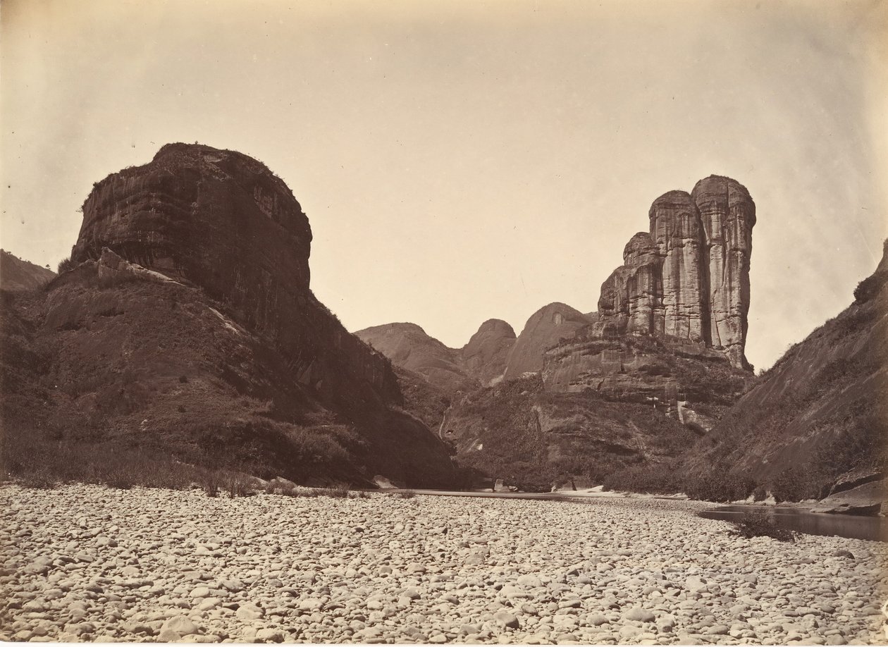 Gestapelde Stenen Berg Bij Sing Chang, ca. 1869 door Afong Lai