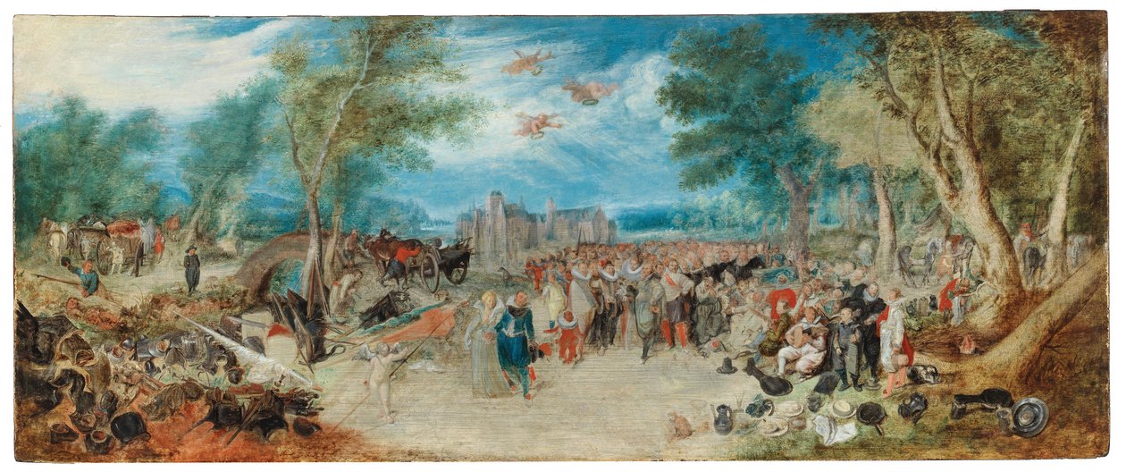 Adriaen van de Venne (naar) Allegorie op het Twaalfjarig Bestand door After Adriaen van de Venne